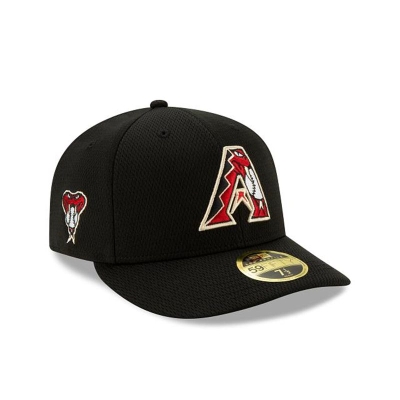 Black Arizona Diamondbacks Hat - New Era MLB 2021 Spring Training Low Profile 59FIFTY Fitted Caps USA5802371